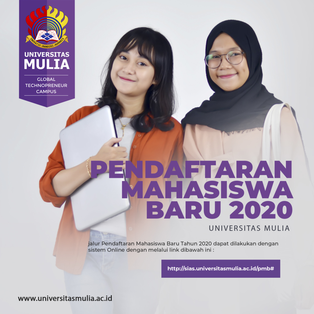 Penerimaan Mahasiswa Baru Universitas Mulia 2020/2021 Telah Dibuka