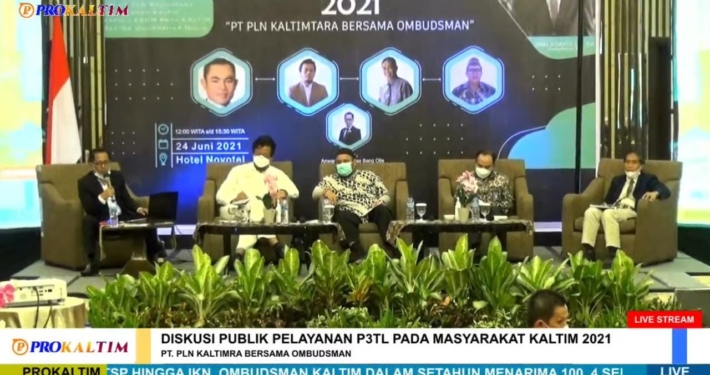 Diskusi Publik Pelayanan P2TL PLN kepada Masyarakat Kaltim tahun 2021. Foto: Tangkapan layar