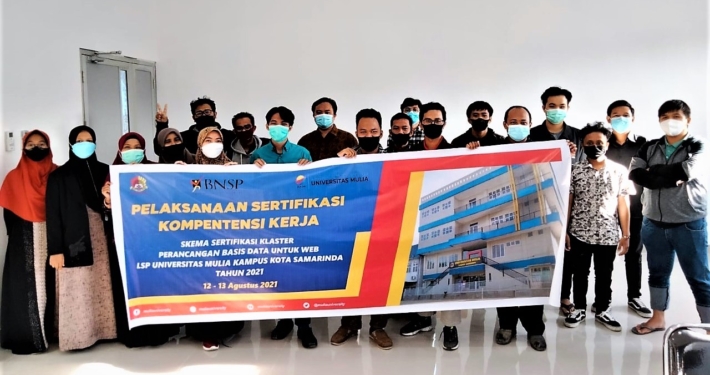 Usai pelaksanaan Uji Kompetensi Kerja (tahap 1) LSP Universitas Mulia, 12-13 Agustus 2021. Foto: PSDKU Samarinda