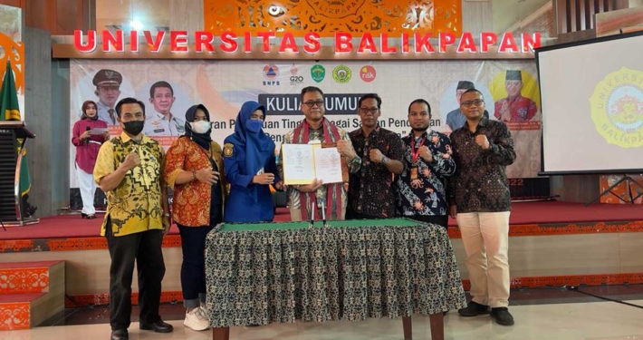 Komitmen Bersama Pentahelix dengan BNPB dalam Pengurangan Risiko Bencana di Universitas Balikpapan, Kamis (13/10). Foto: Istimewa